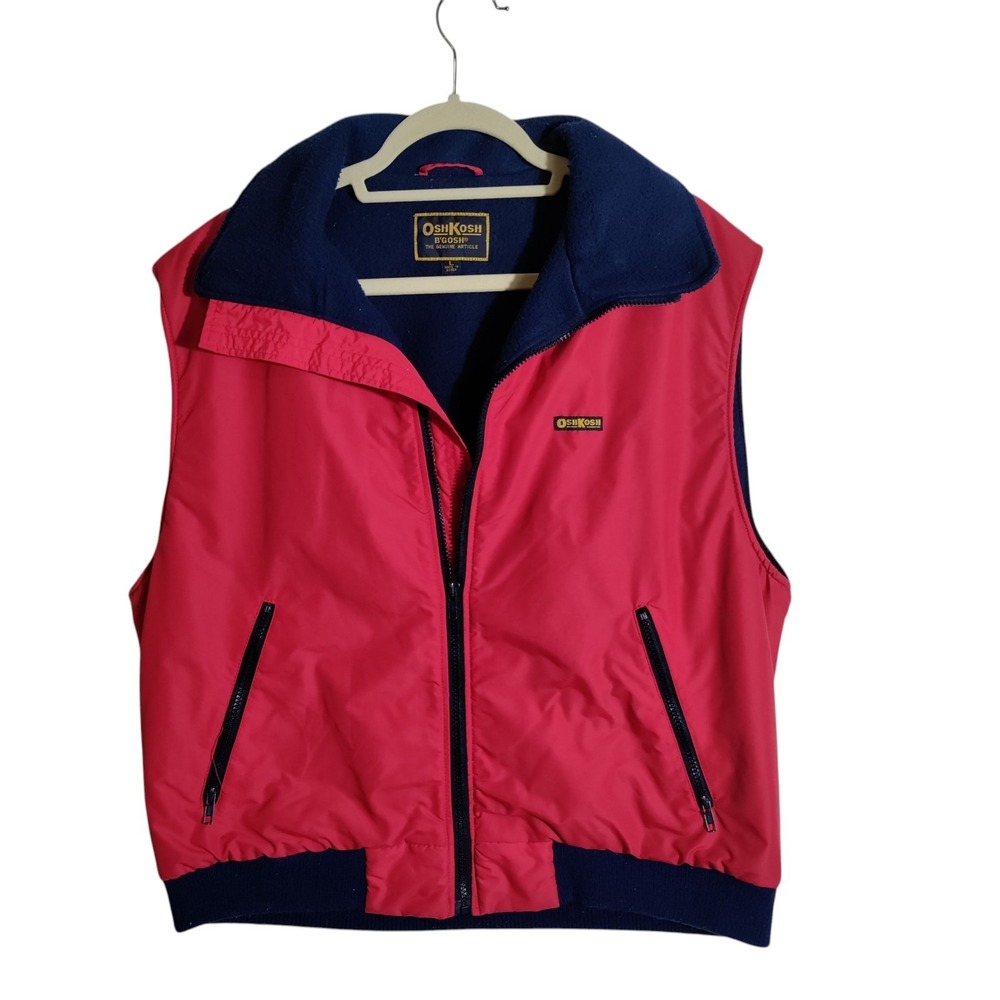 Vintage Oshkosh B'gosh Red vest‎ Mens Size Large